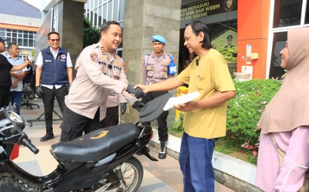 Polres Gresik Pastikan Barang Bukti Segera Dikembalikan kepada Korban