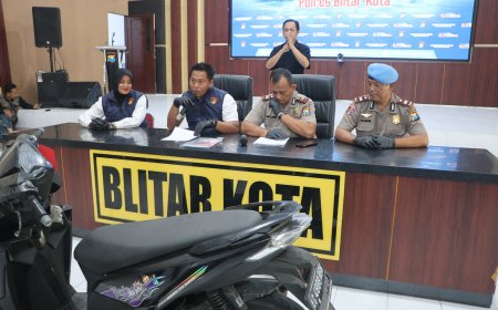 Polres Blitar Kota Amankan Tiga Tersangka Perampasan Modus Jebak Korban Lewat Aplikasi Kencan