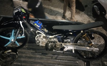 Belasan Motor Tanpa Dokumen Lengkap Diamankan saat Razia Balap Liar