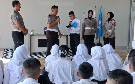 Polisi Bangun Kesadaran Pelajar tentang Etika Berlalu Lintas dan Anti-Bullying