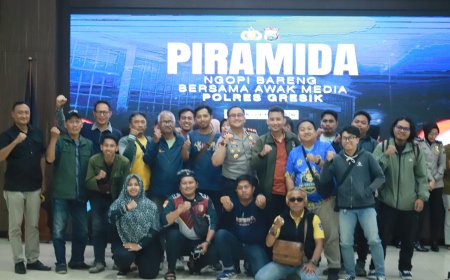 Polres Gresik Gelar Piramida, Perkuat Sinergi Melalui "Ngopi Bareng Media"