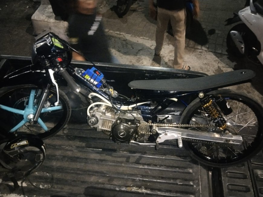 Belasan Motor Tanpa Dokumen Lengkap Diamankan saat Razia Balap Liar